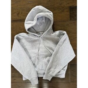 Aritzia TNA Sweatfleece Cozy Fleece Boyfriend Hoodie Heather Grey Medium M